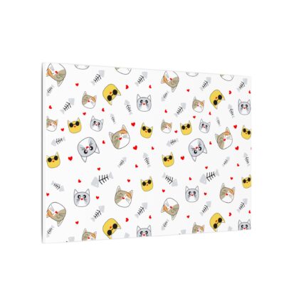 Cute Cat Love Canvas Print, Cat Wall Art, Whimsical Home Decor, Pet Lover Gift, Adorable Animal Art